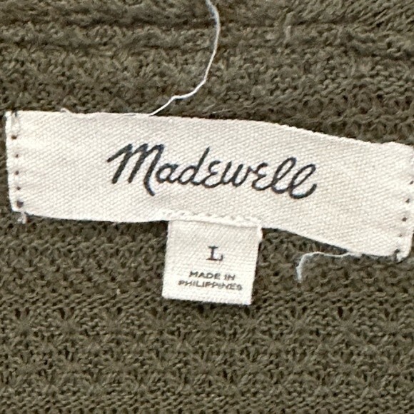 Madewell Button Down Knit Top L - Picture 6 of 8